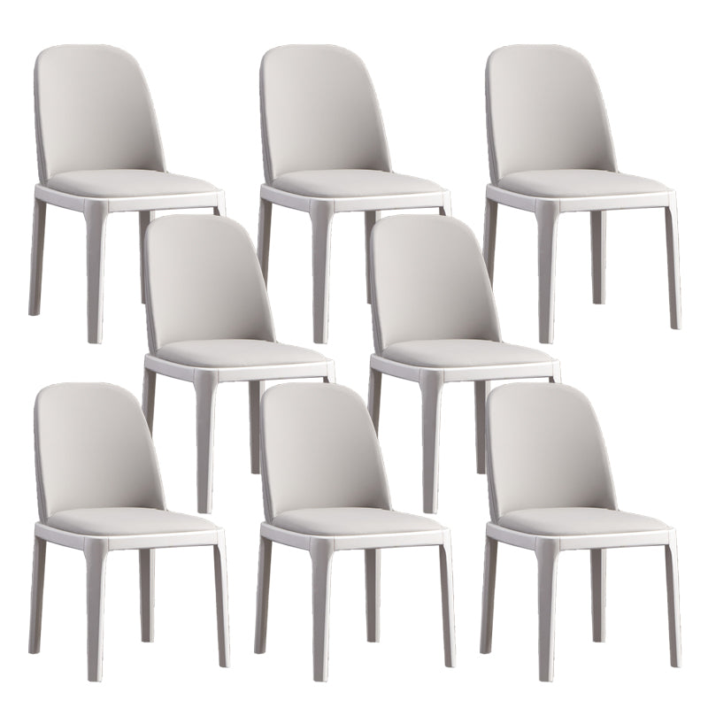 Modern Style Parsons Chairs Faux Leather Dining Chair for Dining Room