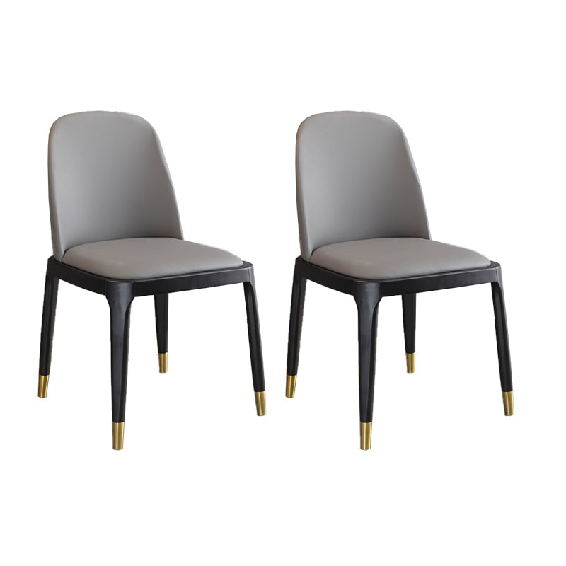 Modern Style Parsons Chairs Faux Leather Dining Chair for Dining Room