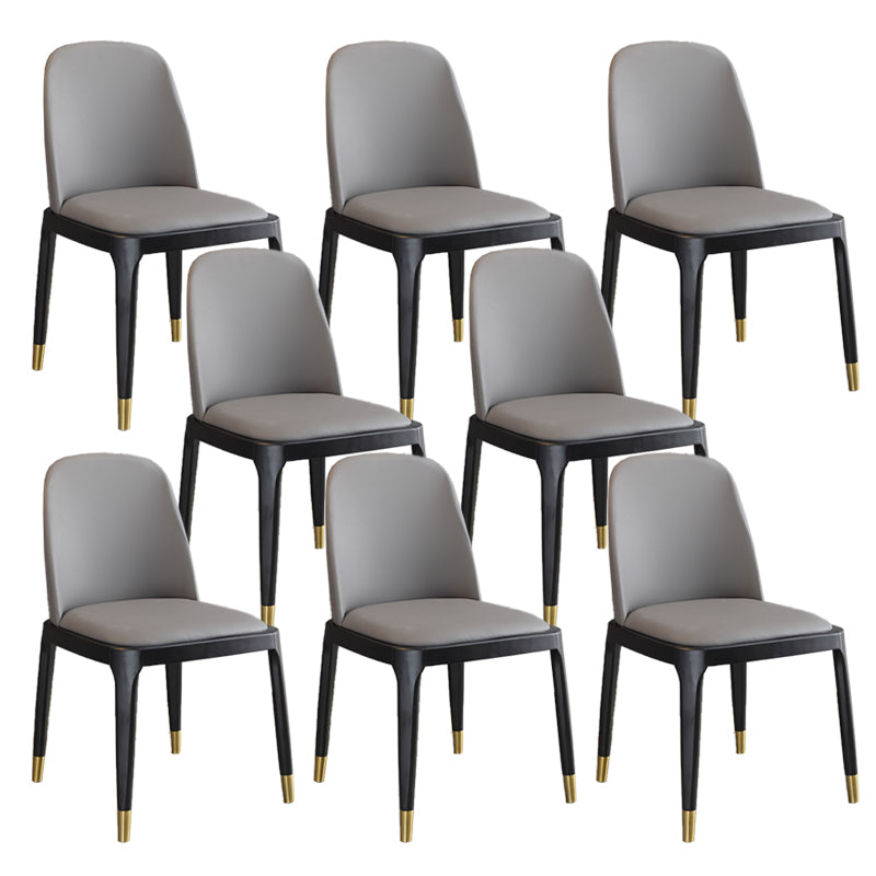 Modern Style Parsons Chairs Faux Leather Dining Chair for Dining Room