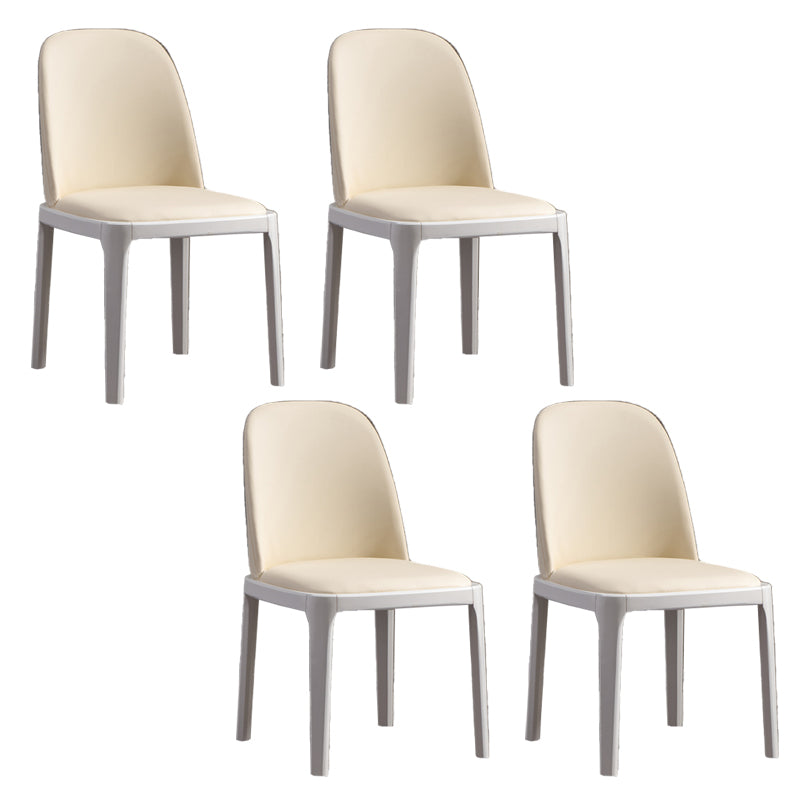 Modern Style Parsons Chairs Faux Leather Dining Chair for Dining Room