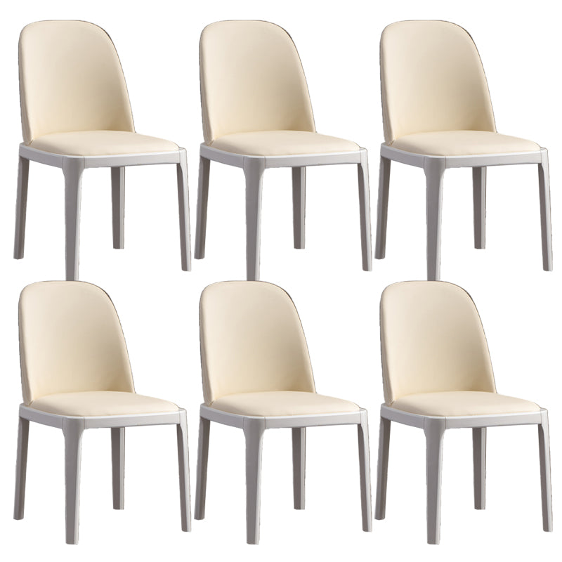 Modern Style Parsons Chairs Faux Leather Dining Chair for Dining Room