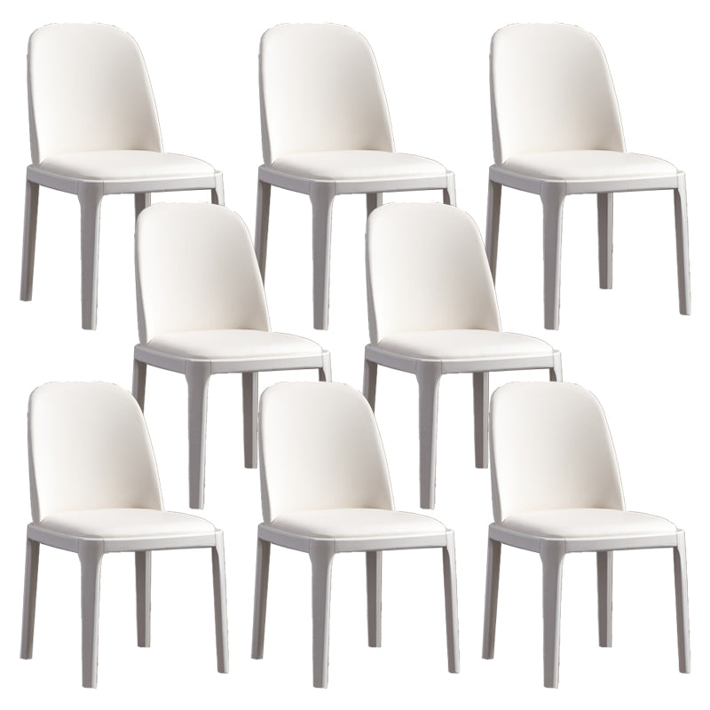 Modern Style Parsons Chairs Faux Leather Dining Chair for Dining Room