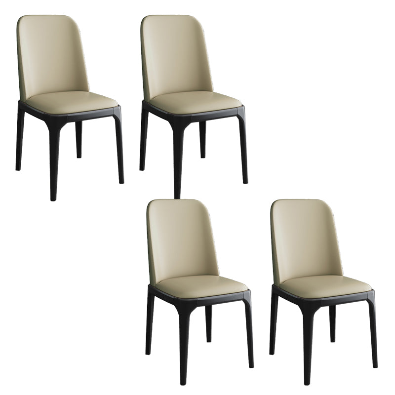Modern Style Parsons Chairs Faux Leather Dining Chair for Dining Room