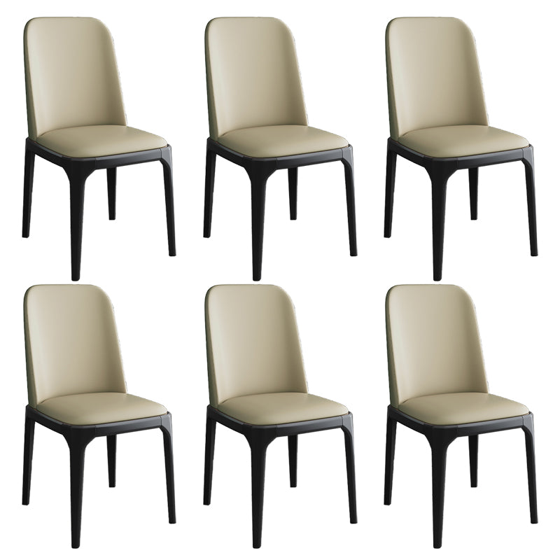 Modern Style Parsons Chairs Faux Leather Dining Chair for Dining Room