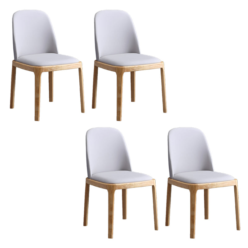 Modern Style Parsons Chairs Faux Leather Dining Chair for Dining Room