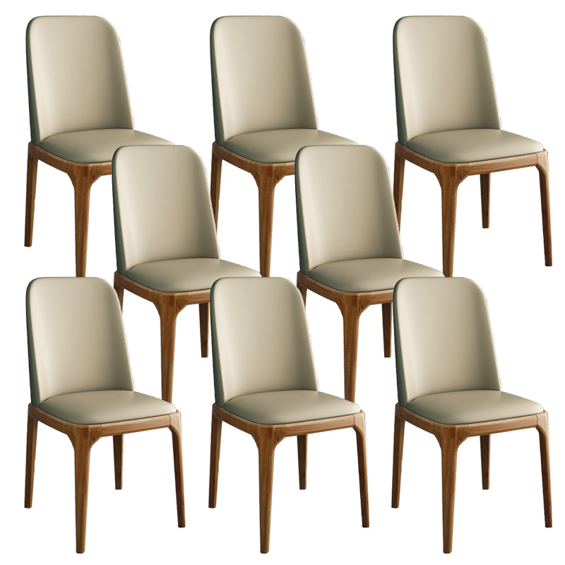 Modern Style Parsons Chairs Faux Leather Dining Chair for Dining Room