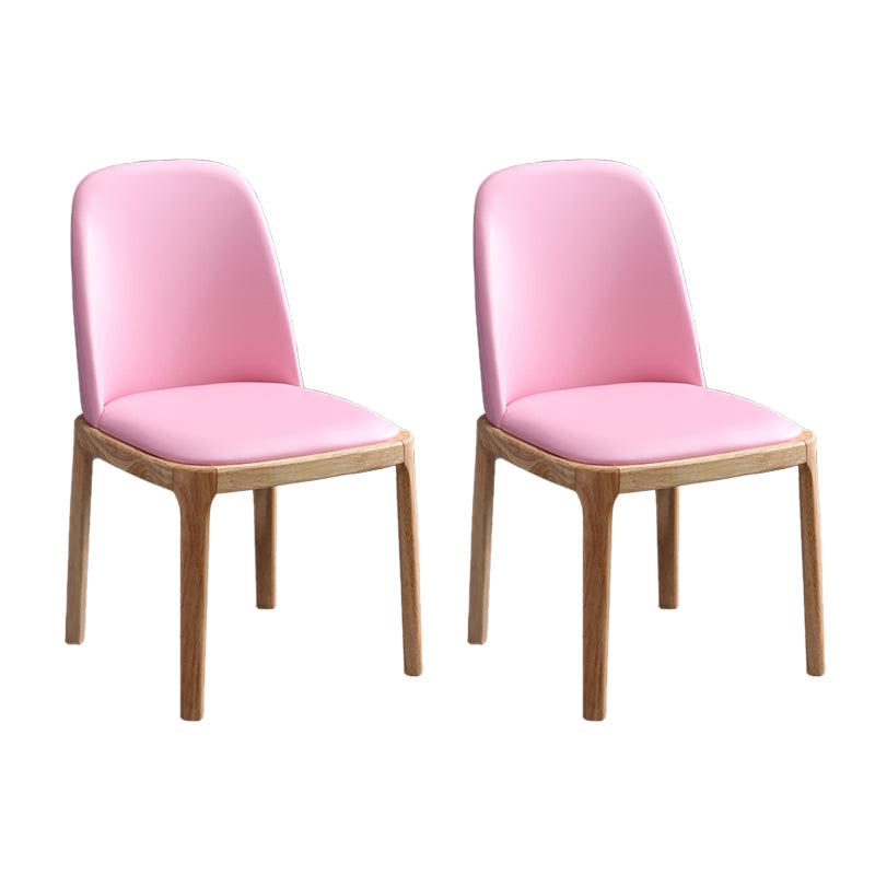 Modern Style Parsons Chairs Faux Leather Dining Chair for Dining Room