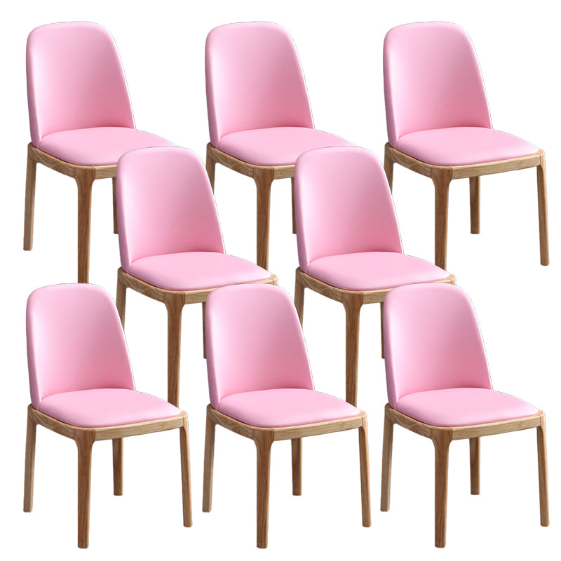 Modern Style Parsons Chairs Faux Leather Dining Chair for Dining Room