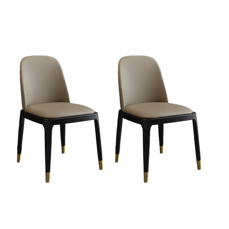 Modern Style Parsons Chairs Faux Leather Dining Chair for Dining Room