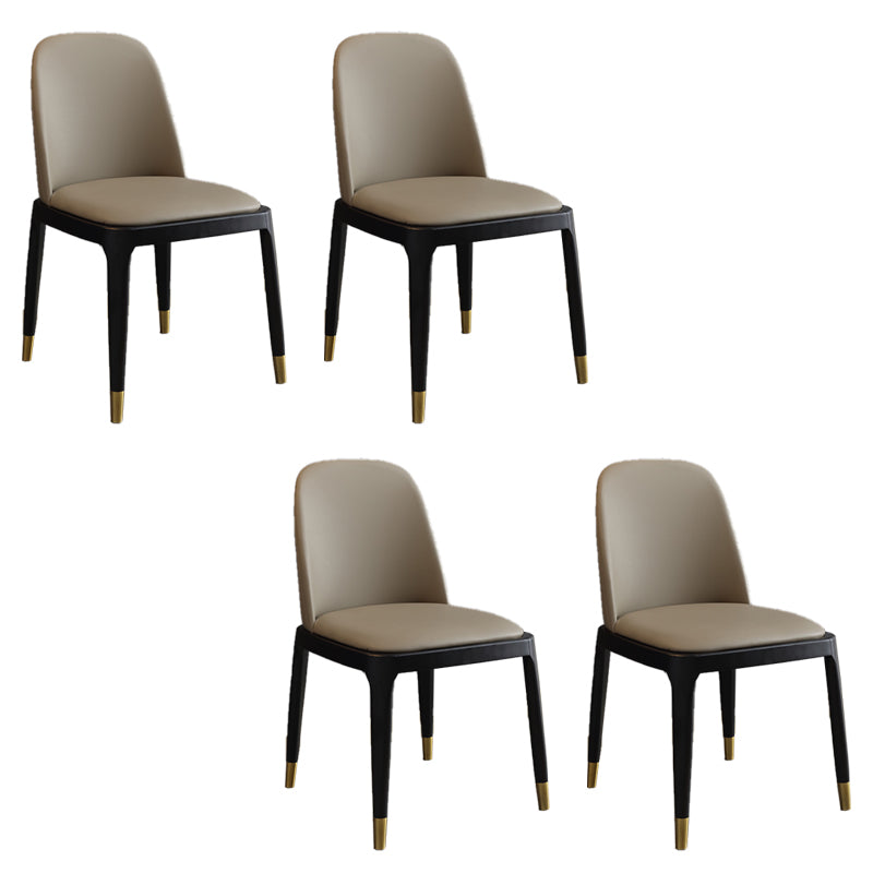 Modern Style Parsons Chairs Faux Leather Dining Chair for Dining Room