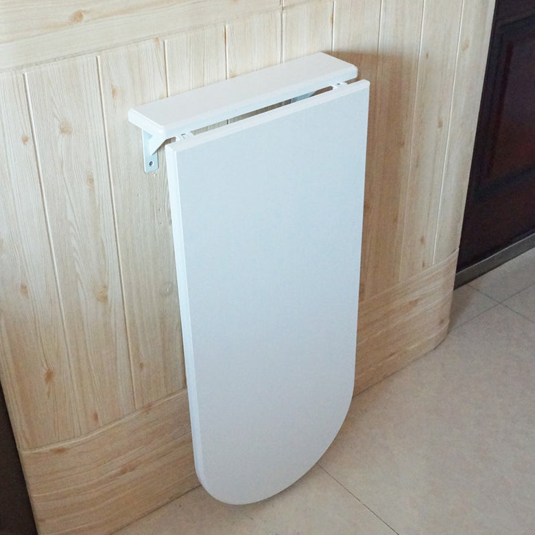 White Manufactured Wood Bistro Table Foldable Pub Table for Living Room