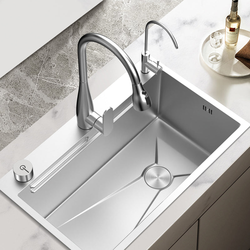 Single Basin Kitchen Sink Stainless Steel Modern Kitchen Sink