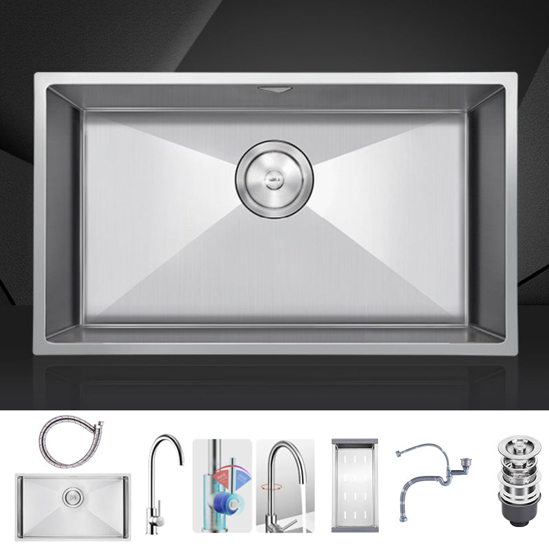 Stainless Steel Kitchen Sink Rectangular Shape Kitchen Sink with 1-Bowl