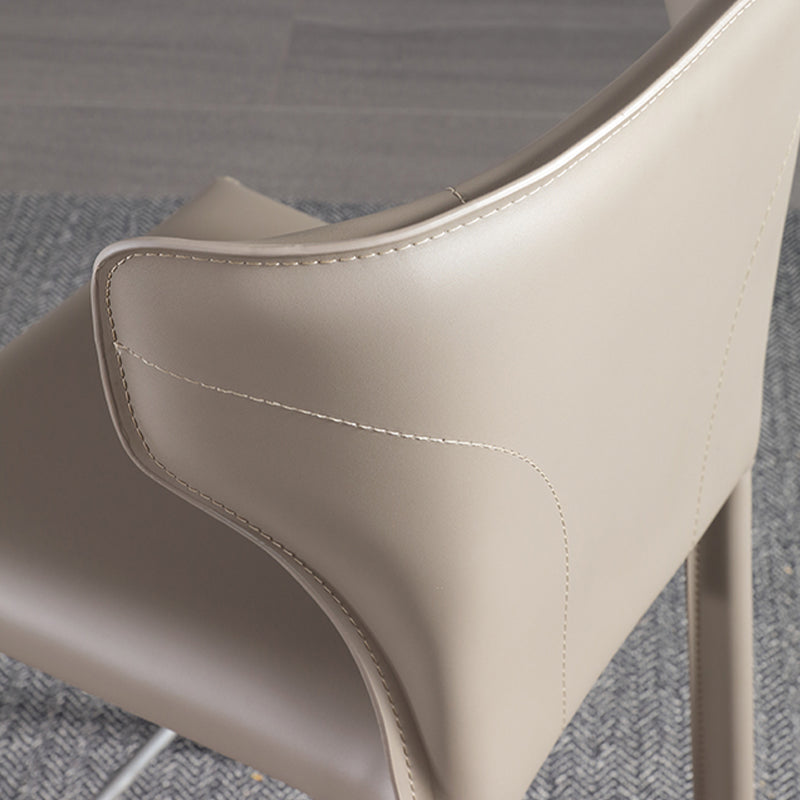 Faux Leather Bar and Counter Stool Nordic Style Patio Stool with Backrest