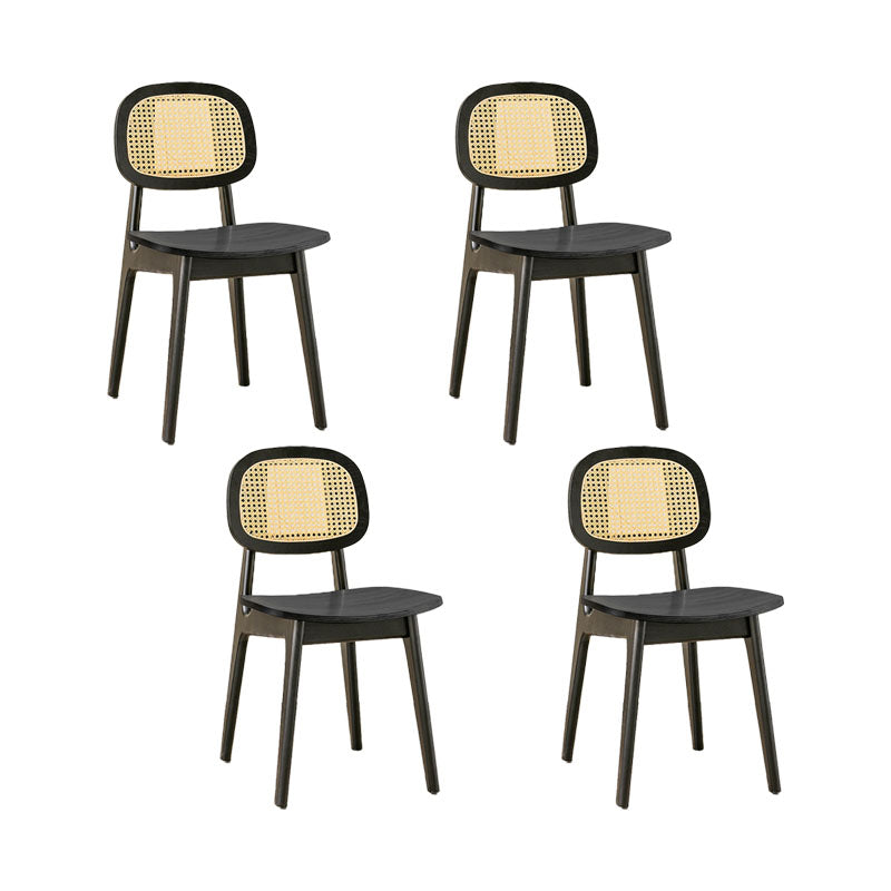 Solid Wood Dining Room Chairs Industrial Style Open Back Side Chair
