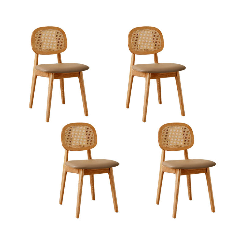 Solid Wood Dining Room Chairs Industrial Style Open Back Side Chair