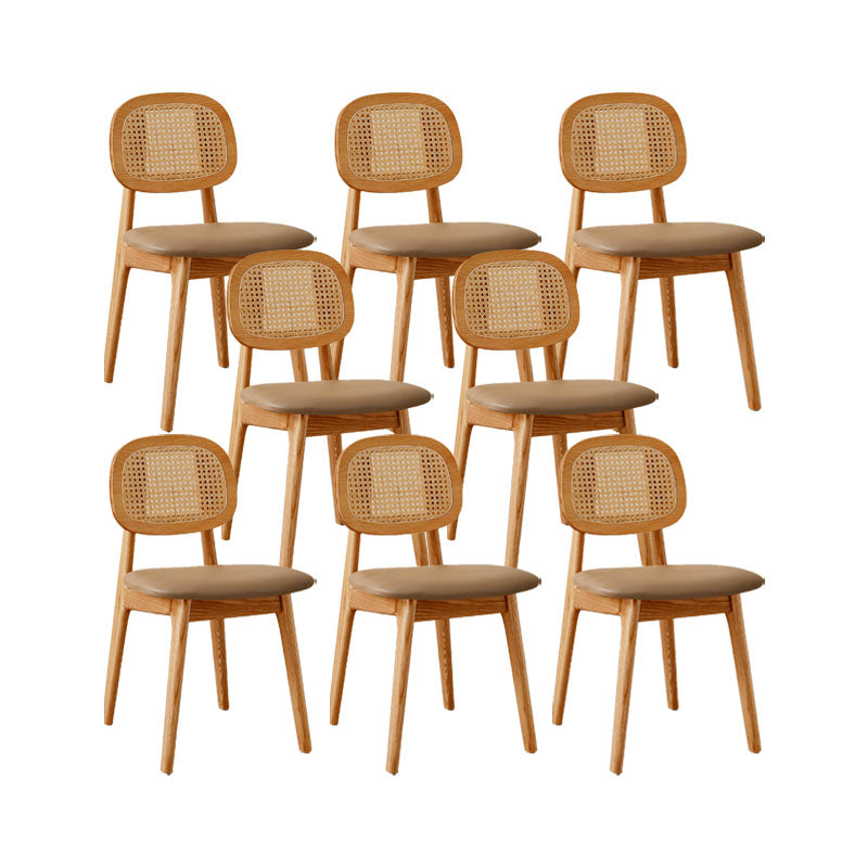 Solid Wood Dining Room Chairs Industrial Style Open Back Side Chair