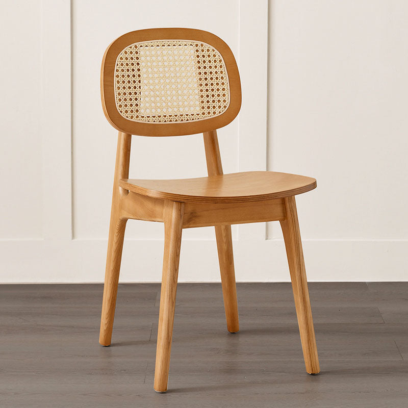 Solid Wood Dining Room Chairs Industrial Style Open Back Side Chair