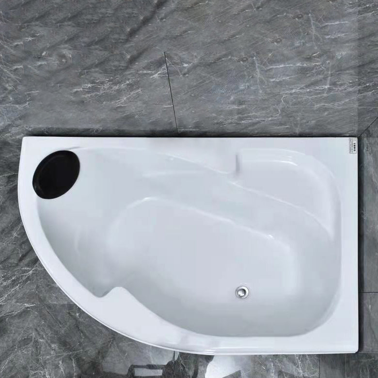 Corner Soaking Acrylic Bathtub Antique Finish Back to Wall Bath Tub