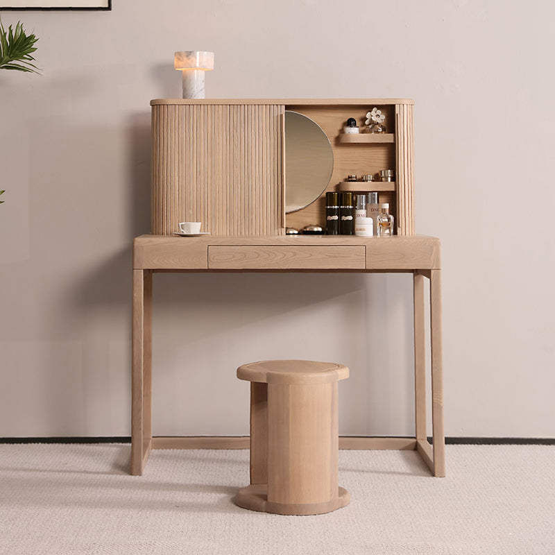 Traditional Bedroom Makeup Vanity Desk Table Solid Wood Vanity Dressing Table