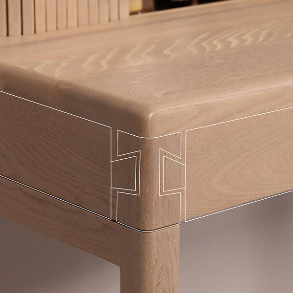 Traditional Bedroom Makeup Vanity Desk Table Solid Wood Vanity Dressing Table