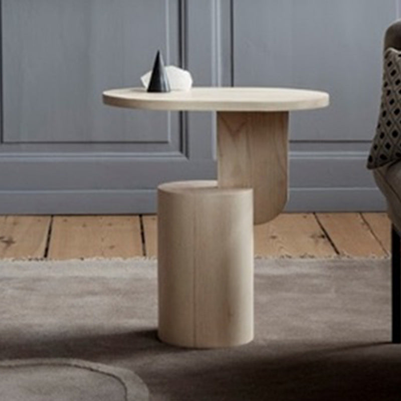 11" Wide Contemporary Corner Table Oval Storage Accent Side Table