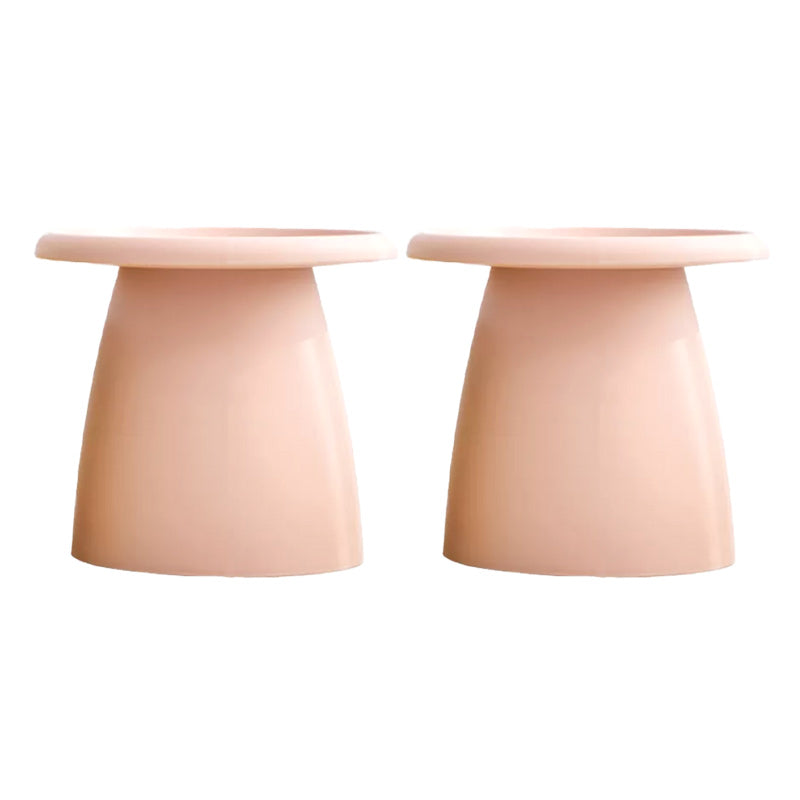 Glam Corner Table Plastic Round Pedestal Side End Snack Table