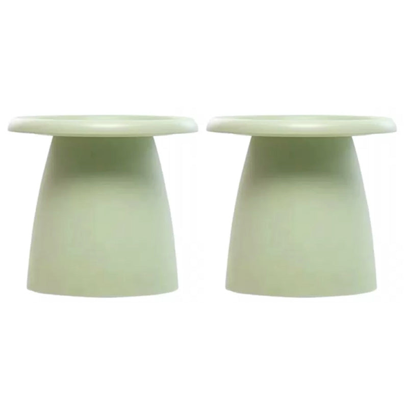Glam Corner Table Plastic Round Pedestal Side End Snack Table