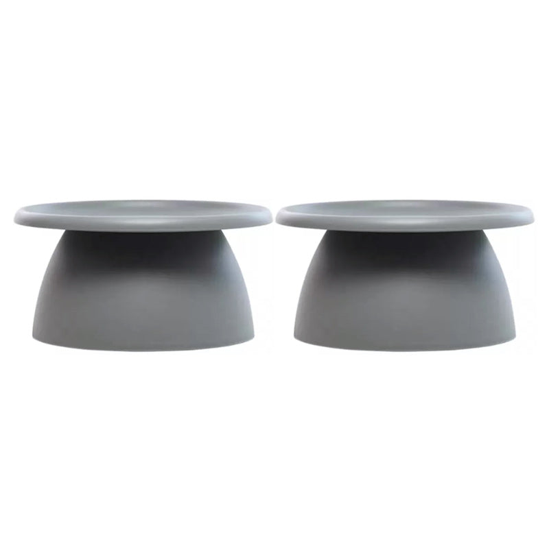Glam Corner Table Plastic Round Pedestal Side End Snack Table