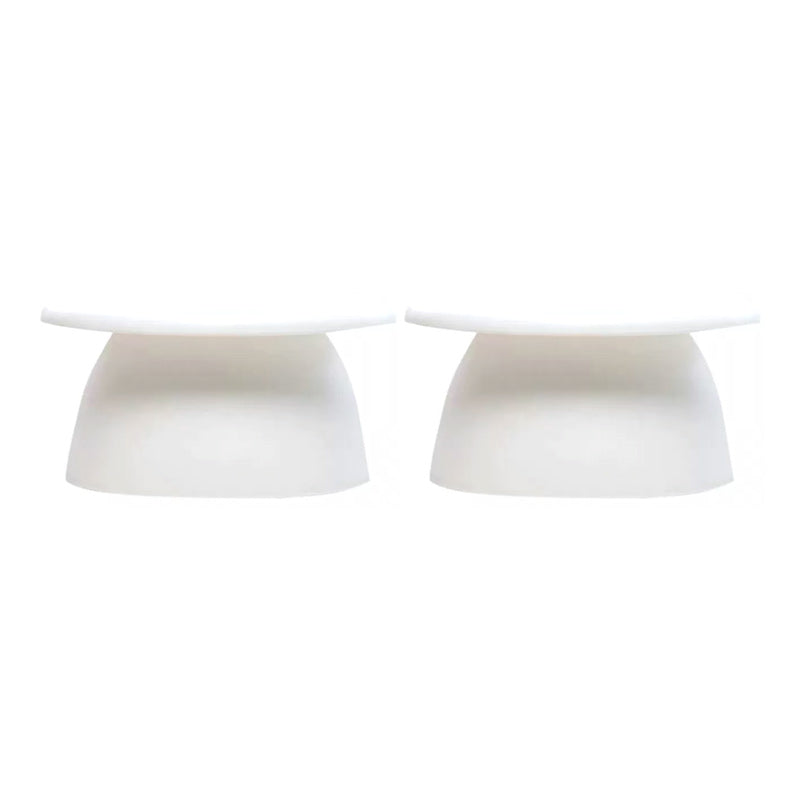 Glam Corner Table Plastic Round Pedestal Side End Snack Table