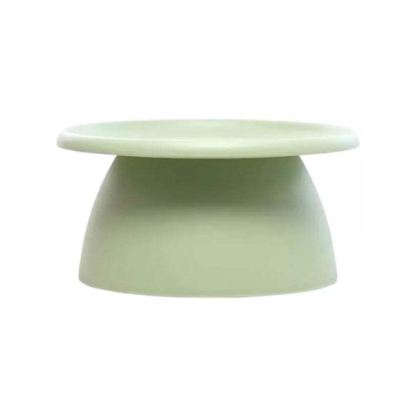 Glam Corner Table Plastic Round Pedestal Side End Snack Table