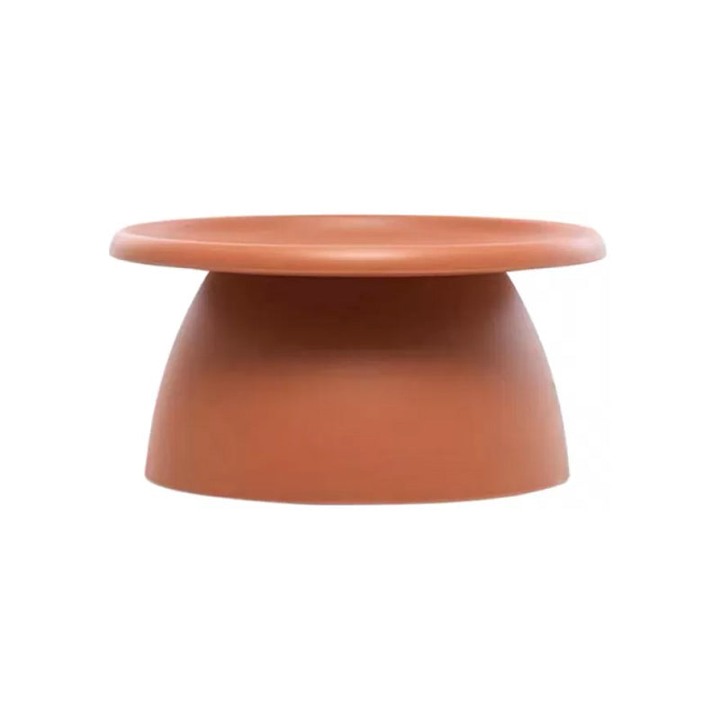 Glam Corner Table Plastic Round Pedestal Side End Snack Table