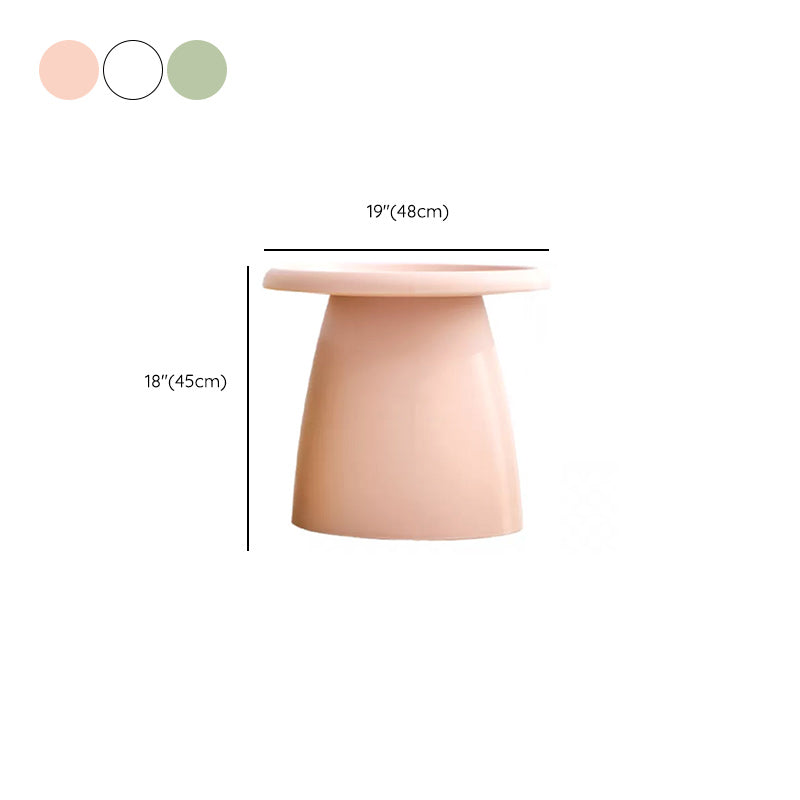 Glam Corner Table Plastic Round Pedestal Side End Snack Table