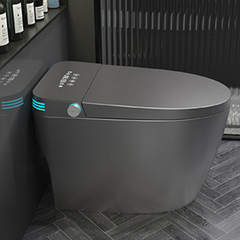 Modern Floor Mount Flush Toilet Siphon Jet Urine Toilet with Heated Seat for Washroom