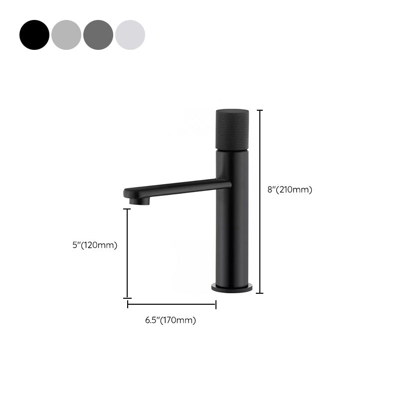 Knob Handle Square Faucet Brass Deck Mounted Bathroom Sink Faucet