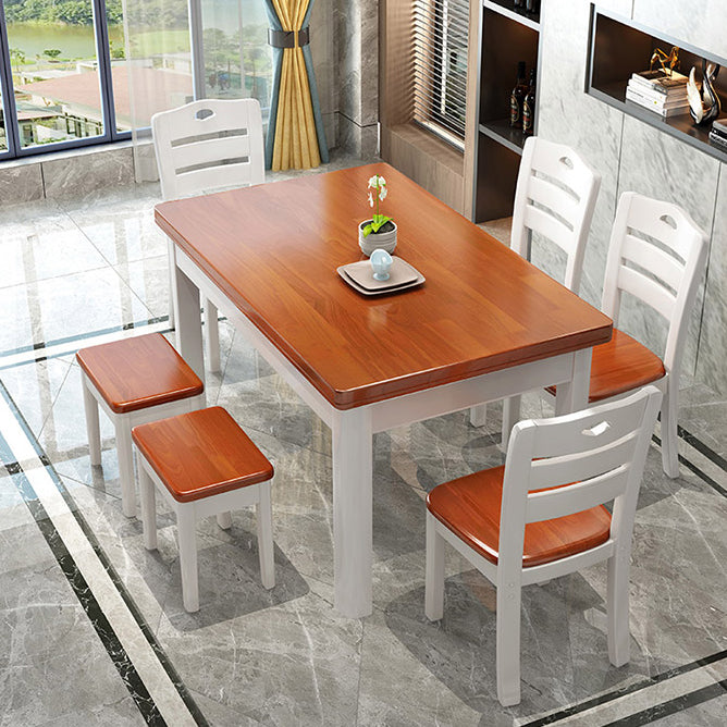 Solid Wood Dining Table Rectangle Dining Table for Dining Room