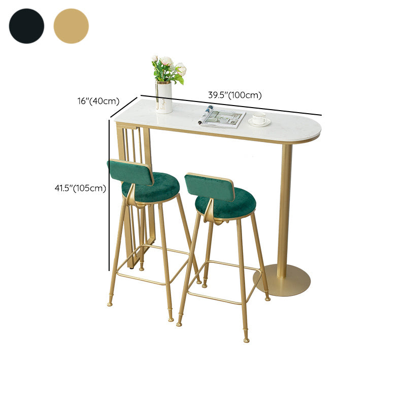 Modern Pub Table with Metal Frame Specialty White Top Bar Table