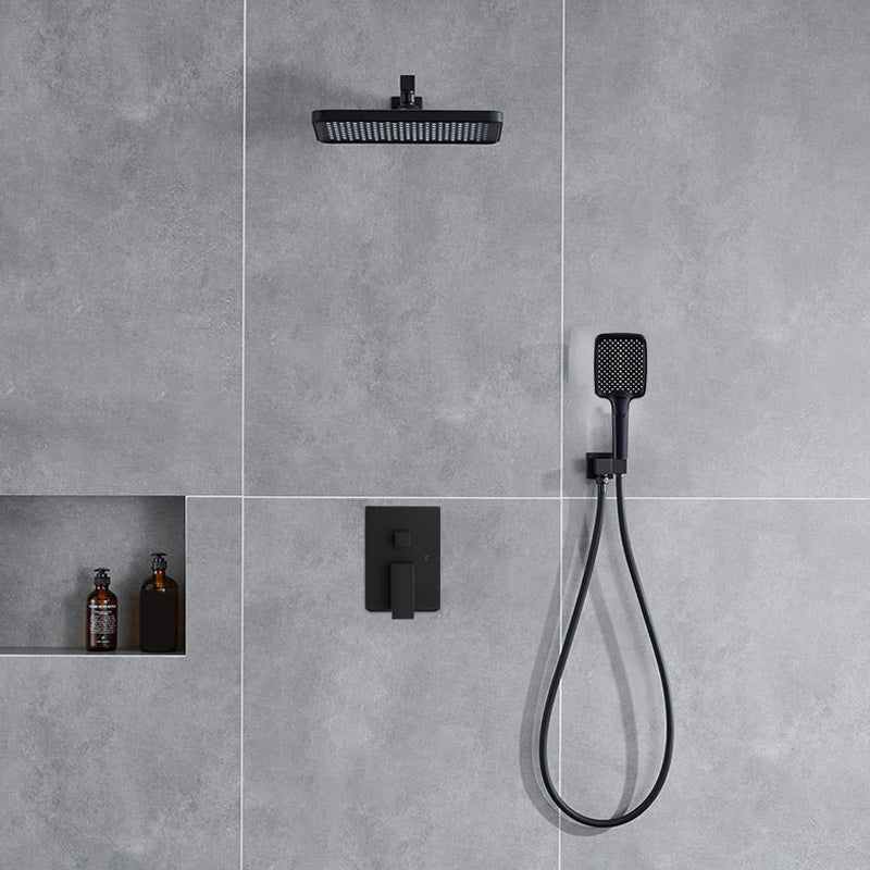 Modern Shower Head Combo Brass with Shower Arm Wall Mounted Shower System