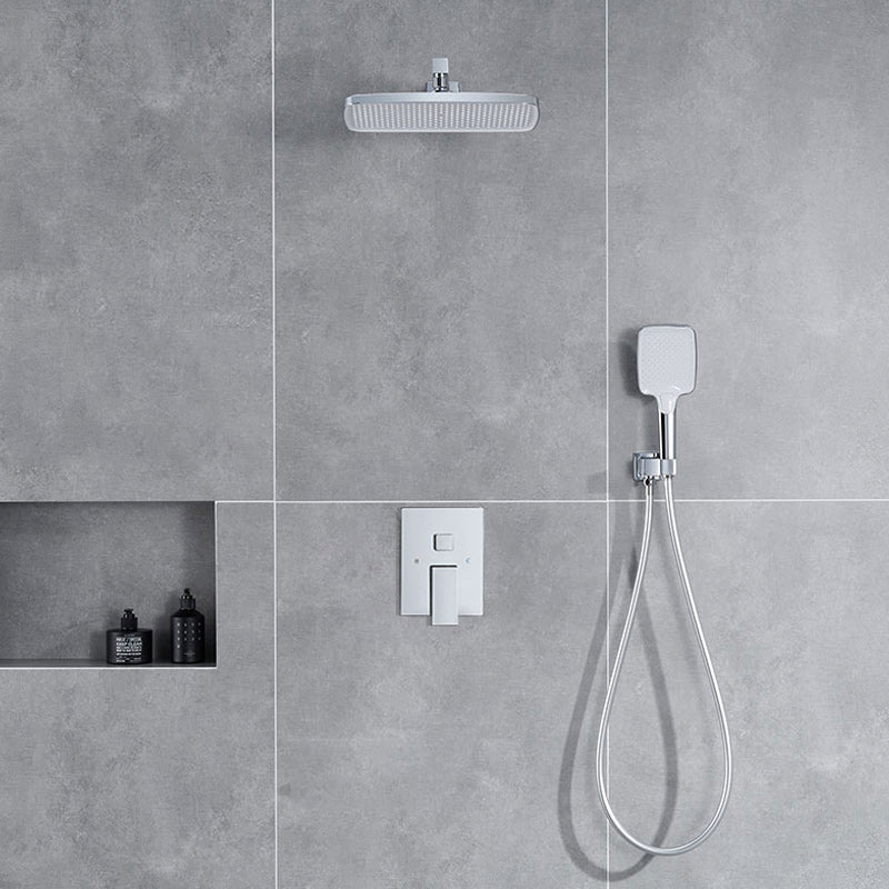 Modern Shower Head Combo Brass with Shower Arm Wall Mounted Shower System