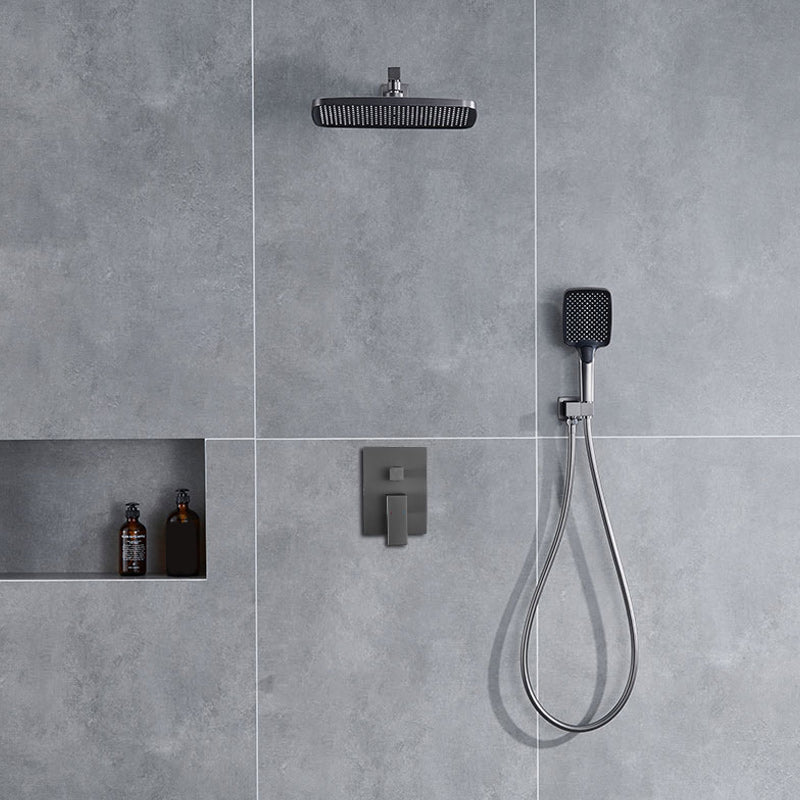 Modern Shower Head Combo Brass with Shower Arm Wall Mounted Shower System