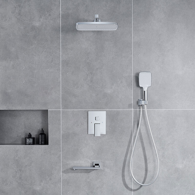 Modern Shower Head Combo Brass with Shower Arm Wall Mounted Shower System