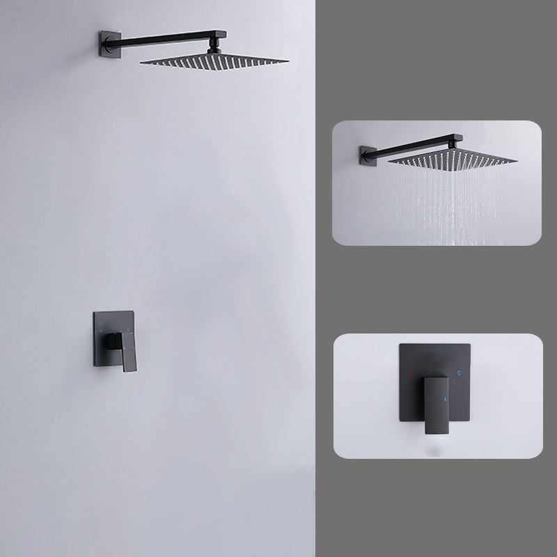 Modern Shower Head Combo Brass Wall Mounted Adjustable Water Flow Shower Trim