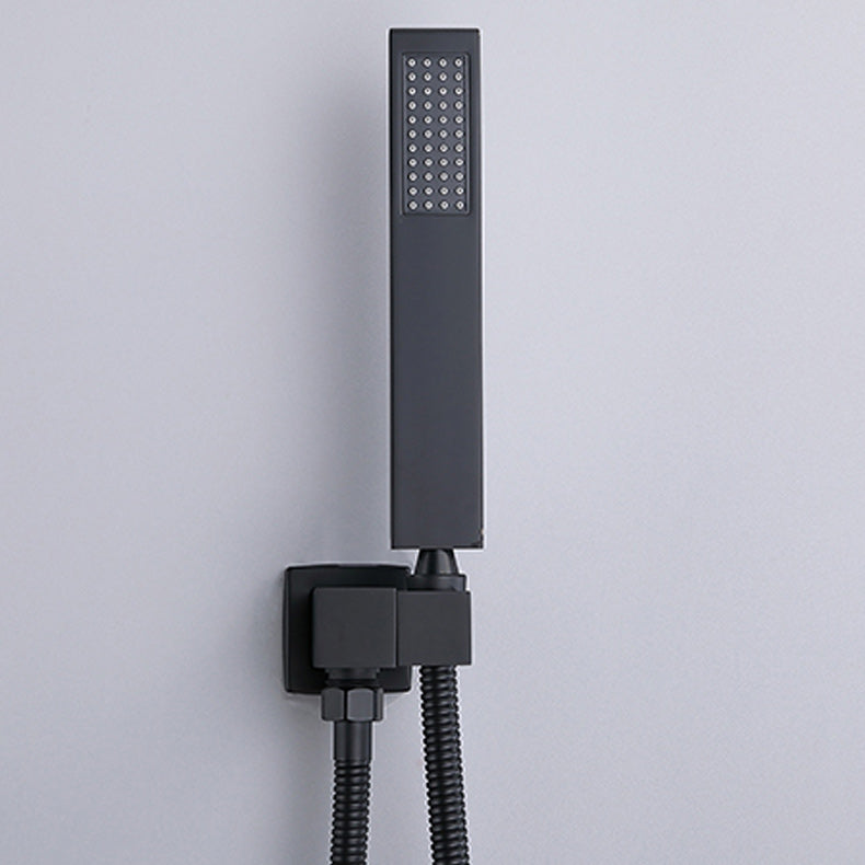 Modern Shower Head Combo Brass Wall Mounted Adjustable Water Flow Shower Trim