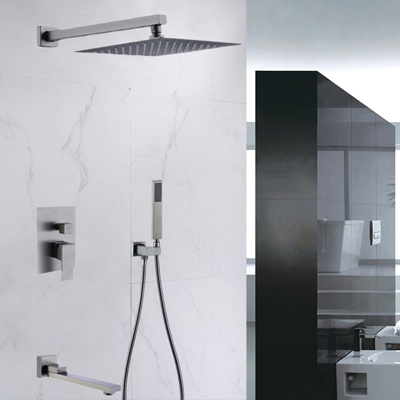 Modern Shower Head Combo Brass Wall Mounted Adjustable Water Flow Shower Trim