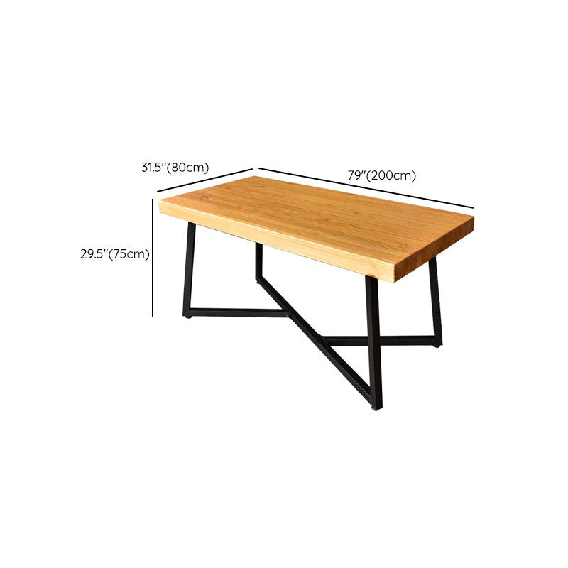 Natural Finish Solid Wood Dining Set 1/2/5 Pcs Industrial Dinette Table Set for Home