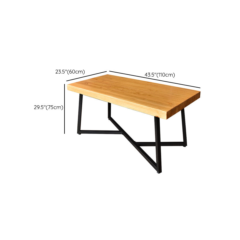 Natural Finish Solid Wood Dining Set 1/2/5 Pcs Industrial Dinette Table Set for Home