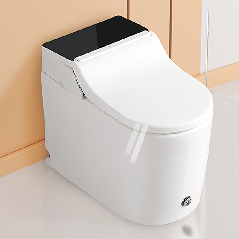 Elongated All-In-One Bidet Floor Mount Bidet without Water Pressure Control