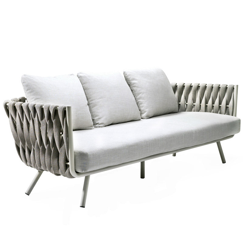 Wicker Patio Sofa Water Resistant and UV Resistant Outdoor Patio Sofa