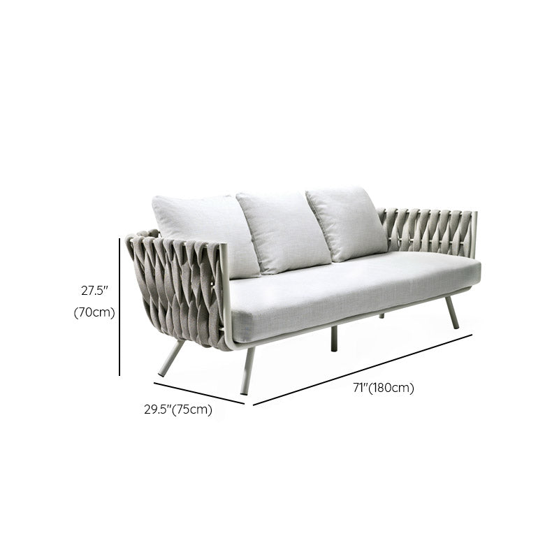 Wicker Patio Sofa Water Resistant and UV Resistant Outdoor Patio Sofa