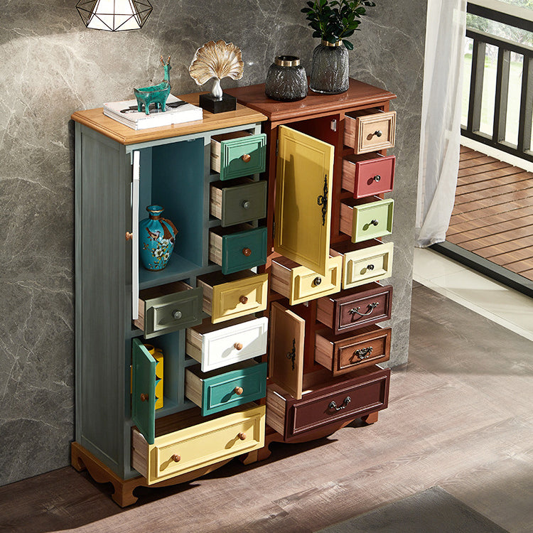 Coastal Storage Chest Dresser Solid Wood Dresser with Multi Drawers